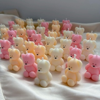 Mini Świeca Sojowa Miś – Podziękowanie dla gości | Baby Shower, Ślub, Chrzest
