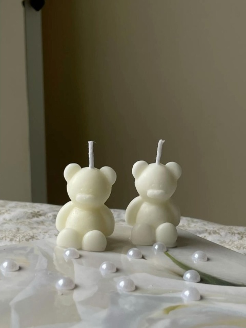 Mini Świeca Sojowa Miś – Podziękowanie dla gości | Baby Shower, Ślub, Chrzest