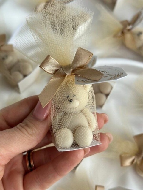 Mini Świeca Sojowa Miś – Podziękowanie dla gości | Baby Shower, Ślub, Chrzest