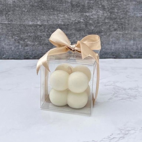 Mini Świeca Sojowa Bubble – Podziękowanie dla gości | Ślub, Komunia, Urodziny | 3,5 cm