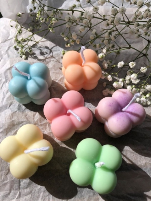 Mini Świeca Sojowa Bubble – Podziękowanie dla gości | Ślub, Komunia, Urodziny | 3,5 cm